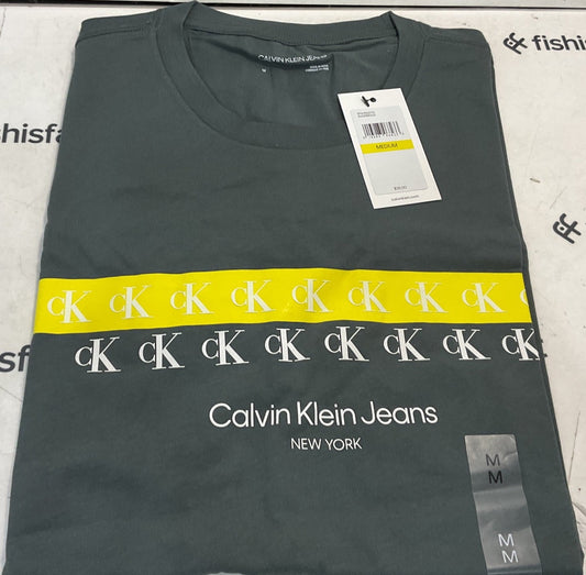 Repeating Monogram Logo Graphic Crewneck T-Shirt Calvin Klein