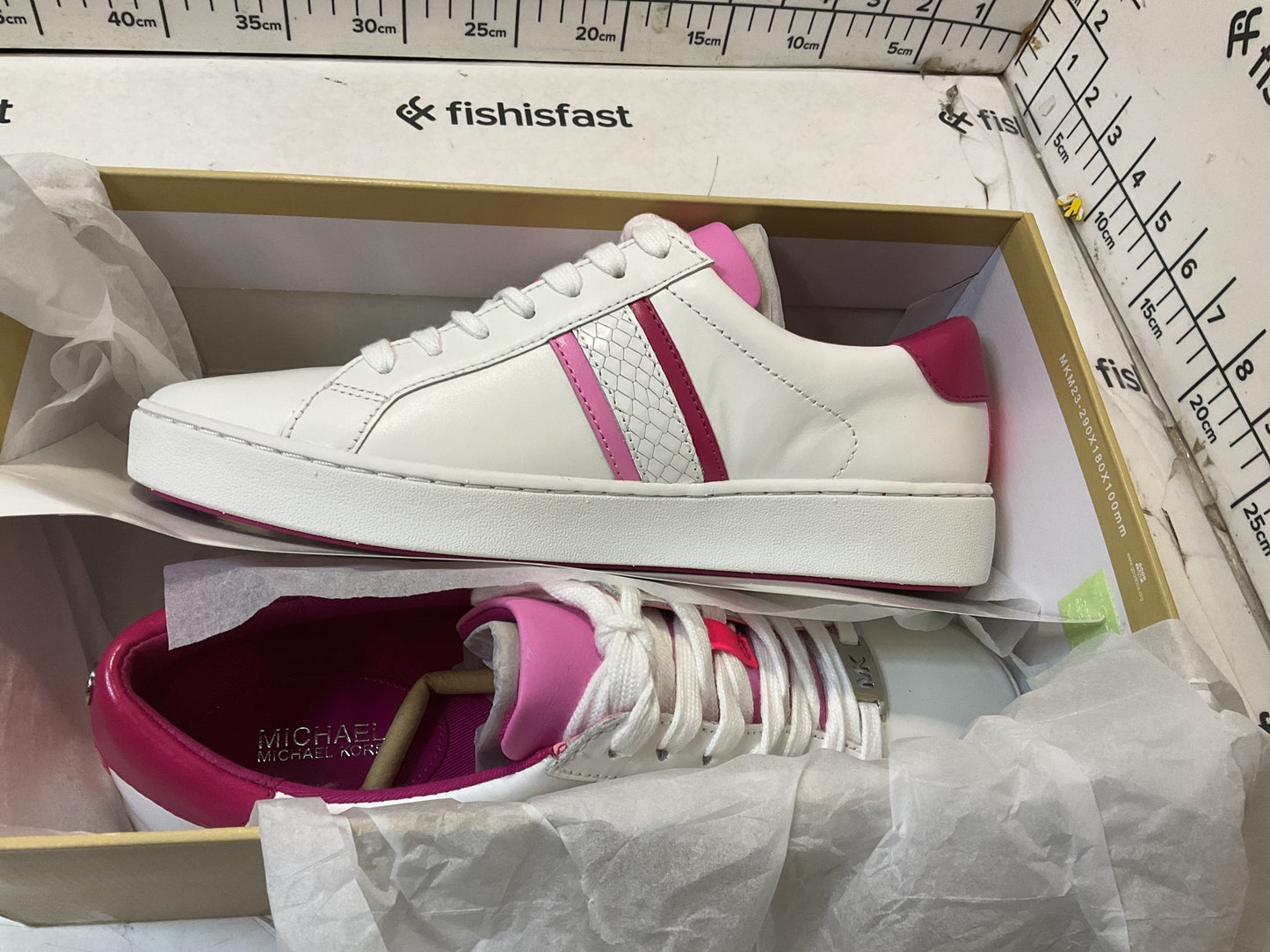 Michael Kors Irving Stripe Lace Up Designer Sneakers