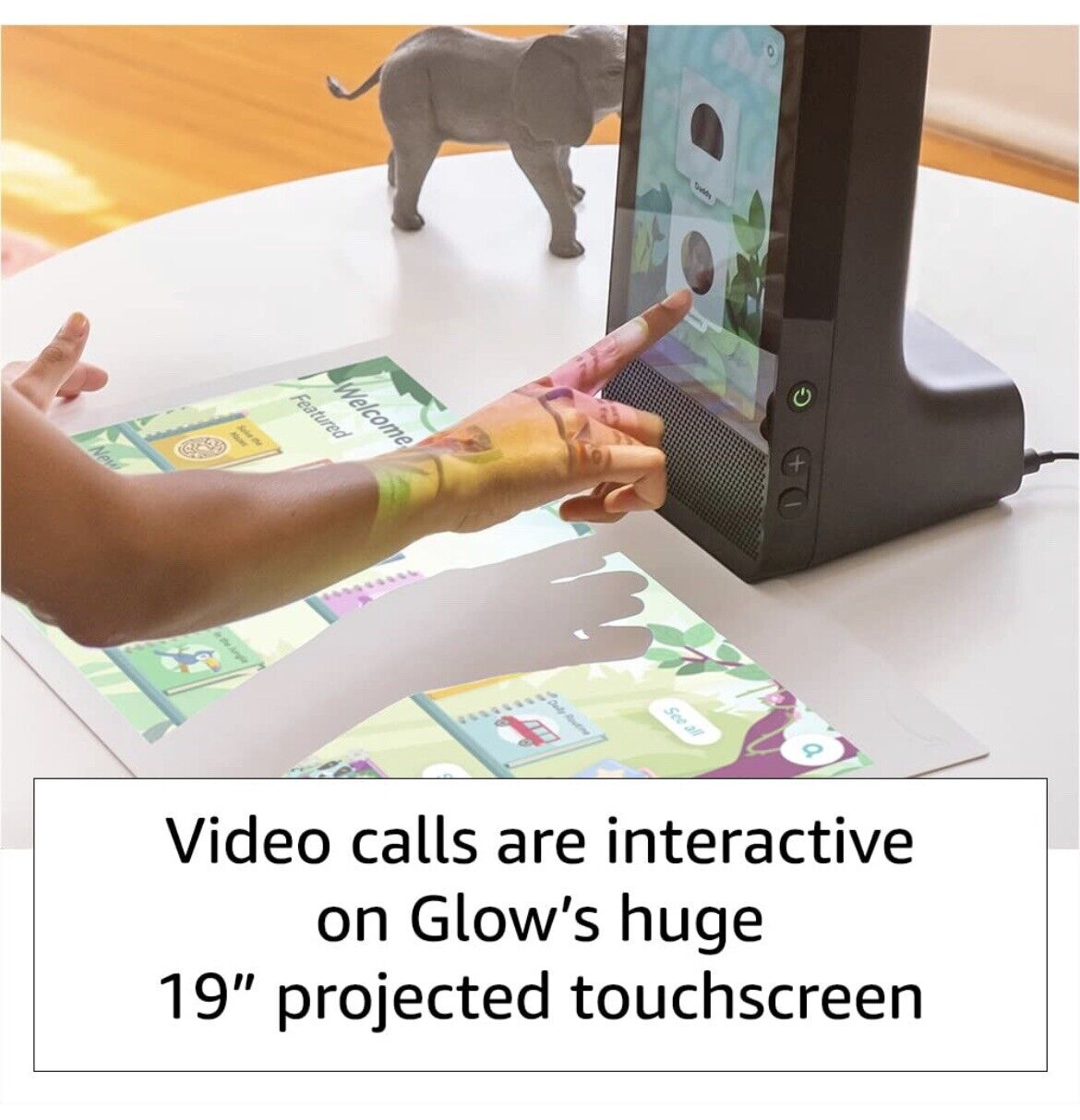 Amazon Glow 8" Smart Display with Video Calling and Built-in Interactive Projector