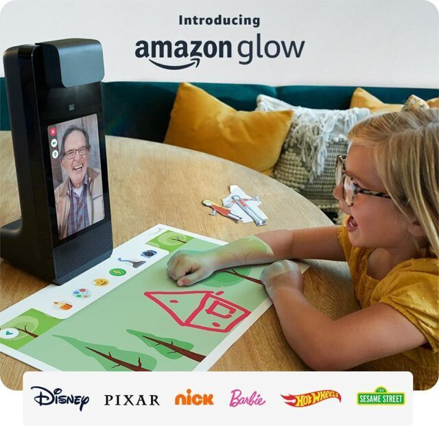 Amazon Glow 8" Smart Display with Video Calling and Built-in Interactive Projector